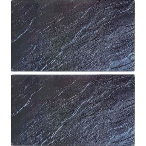 322288 vidaXL Chopping Boards 2 pcs with Natural Stone Pattern Tempered Glass (1/5)