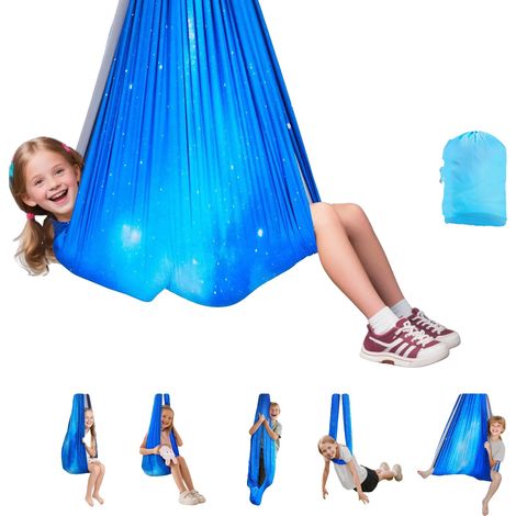 Hamaca de yoga aérea, capacidad de carga de 136 kg, material de poliéster duradero, color verde militar. (1/2)