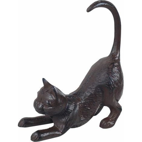 Signes Grimalt Figura De Gato Figuras Gato Hierro Forjado Animales Marrón 6x13x17cm 16299