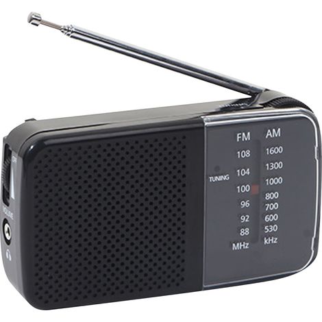 Radio portable AM FM ondes courtes, petit poste rétro vintage, radio à piles, radio de poche pour maison, style antenne noir (1/5)