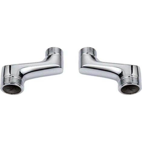 Raccord Excentrique en Laiton pour Mitigeur de Baignoire et Douche, Réducteur de Pression Coudé avec Bras Rotatif Ajustable, Raccord Excentrique pour WC 1/2 3/4 Pouces (1/3)