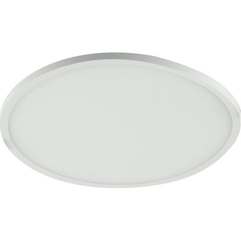 "Faretto ad incasso LED PLUS in alluminio bianco opaco e bordo effetto plafoniera 30W 4000K (luce naturale) 22x2.5 cm.. IP40" (1/3)