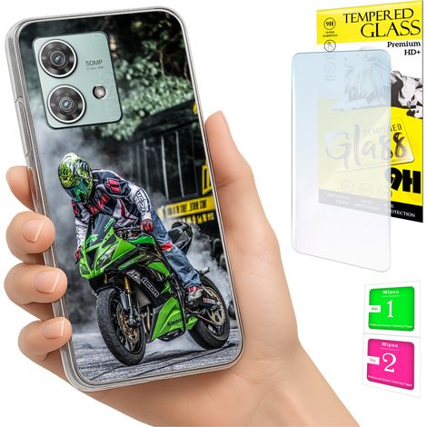 Coque pour Motorola Edge 40 Neo avec protection photo, coque arrière et verre trempé 9H (1/5)