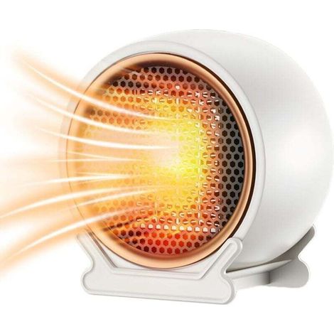 Chauffage électrique portable PTC 1200 W, chauffe rapidement en 2 secondes, faible consommation d'énergie, protection contre la surchauffe pour la maison, le bureau, la chambre et la salle de bain. (1/4)