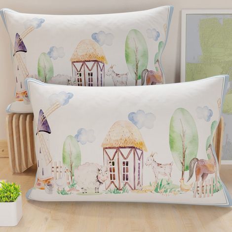 Lot de 2 Taies d'Oreillers 70x40 cm 100% Microfibre Hypoallergénique, Housse Oreiller Rectangulaire Fête Garçon 02, Paquet de 2