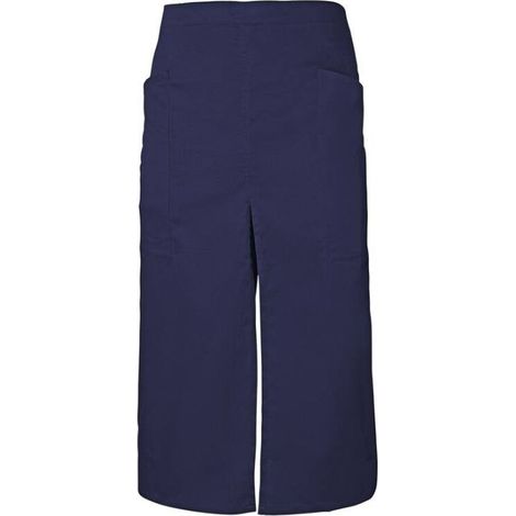 Grembiule lungo con apertura e tasche VELILLA Blu navy Unico