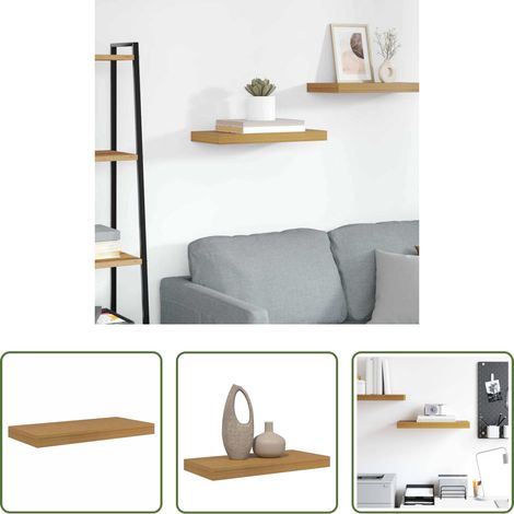 Rangement intérieur - Étagère Murale Beige 50 x 23 x 4 cm Bois d'ingénierie (1/5)