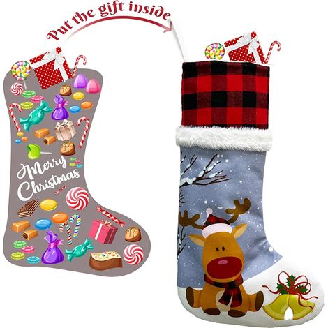 Chaussettes de Noël, décorations à suspendre au sapin, cadeaux de fête, souvenirs d'enfants (1/3)