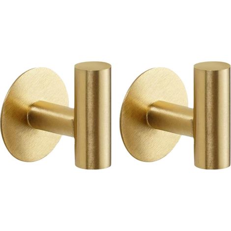 1 Badezimmerhaken, Edelstahl, tragbar, selbstklebend, bohrfrei, Wohnaccessoire