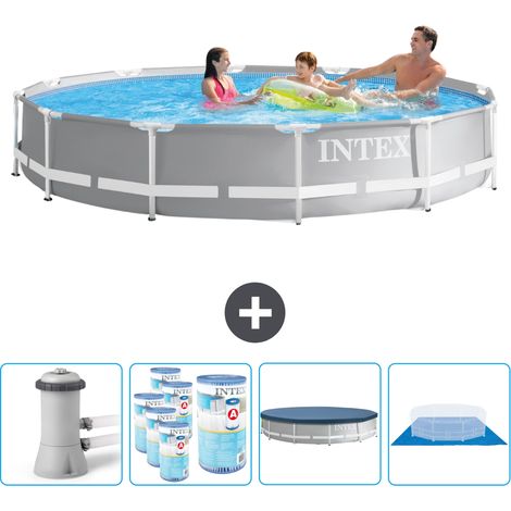 Intex Piscina Prism Frame Rotonda - 366x76 cm - 7-pezzi  SCB88 (1/4)