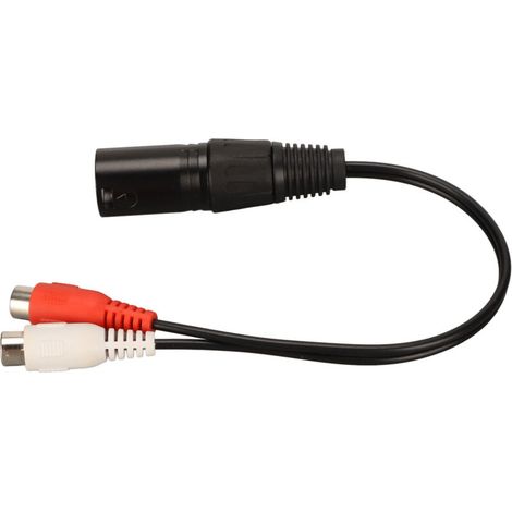 XLR-Stecker auf 2 Cinch-Buchsen Y-Splitterkabel, 0,6 Fuß – Audioanschluss für Mischpult und HiFi-System (1/5)