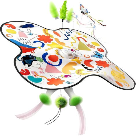 Cachette interactive pour chats : jeu de cache-cache intérieur, couverture pour se cacher, exercice amusant pour votre félin heureux. (1/4)