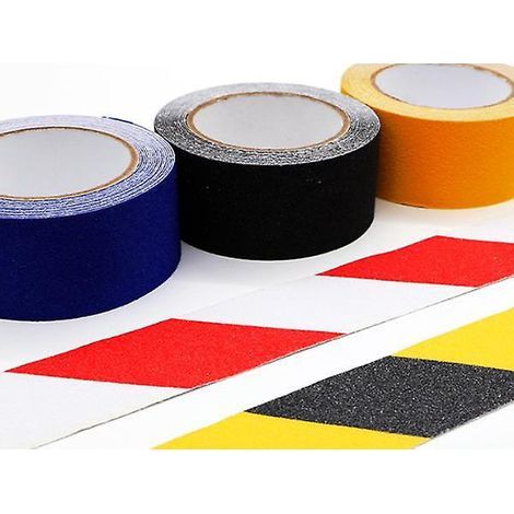 5m X 5cm Black And Yellow Pvc Non-slip Tape For Stairs, Steps, Floors, Safety Decoration (1/4)