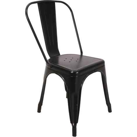 Sedia New Bristol 43x43xh45/84 cm in Ferro Nero (1/3)