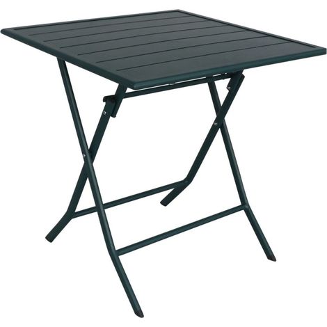 Tavolo da Giardino o Interno in Acciaio Easy Grigio 60 x 60 x 70 cm