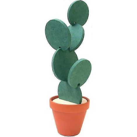 Ensemble de sous-verres ronds cactus à faire soi-même avec support pour pot de fleurs - Dessous de verre cactus créatifs à faire soi-même (1/5)