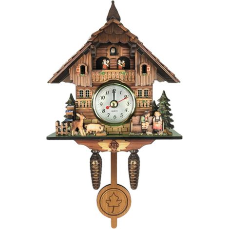 Horloge Murale Antique Horloge En Bois Vintage Décor à La Maison Excellent Cadeau J (1/5)