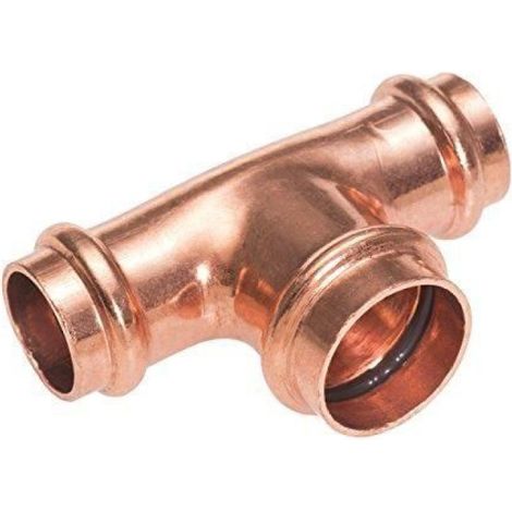 Raccord À Sertir En Cuivre - 15 X 18 X 15 Mm - Pour Tubes Cuivre Dur Demi-Dur Recuit - NF EN 1057 - 1 Pièce