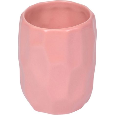 Gobelet Salle de Bain "Origami" 9cm Rose Mat