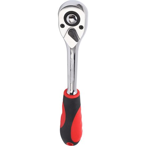 Clé à cliquet 72 dents en acier, manche droit 1/2 pouce (12,5 mm), déverrouillage rapide automatique, outil de serrage pour douilles, usage professionnel (1/5)