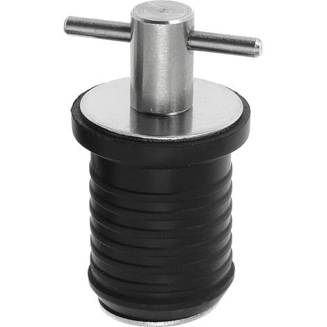 Bouchon de vidange pour bateau avec poignée en T, bouchon de vidange en acier inoxydable, bouchons en caoutchouc tressé, accessoires pour bateaux pour trous de 32 mm (1/5)