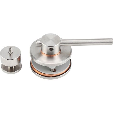 Cerradura giratoria para puerta de WC con indicador de ocupación/libre – aleación de zinc y acero inoxidable – para puertas de 12–18 mm de espesor – fácil instalación (1/5)