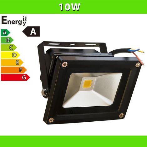 LEDVero® 10W LED projecteur de chantier noir blanc froid IP65 (1/5)
