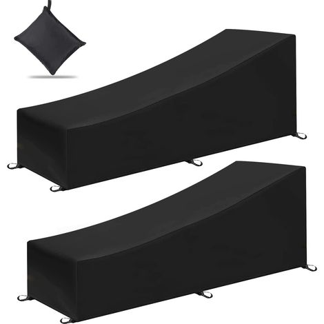 Copertura per sdraio da giardino, 2 pezzi, 200 x 70 x 40/75 cm, copertura per sedia a sdraio da giardino, copertura per mobili da giardino, in tessuto Oxford 210D (1/5)