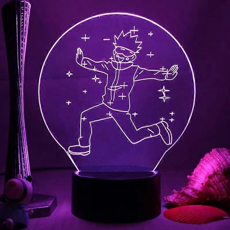 Lampe LED CLYARTPSAnime Jujutsu Kaisen Satoru Gojo pour chambre d'enfant, veilleuse, cadeau d'anniversaire pour un ami, style manga 3D (1/5)