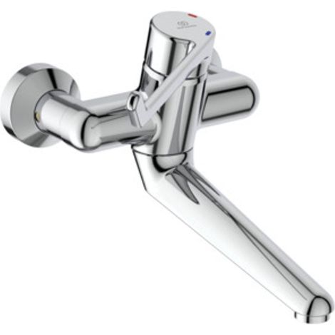 CERAPLUS grifo de seguridad de pared para lavabo monomando 280mm 180mm palanca bloqueable Conexiones