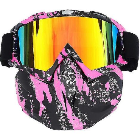 Masque et lunettes de protection Harley rétro pour casque, masque et lunettes de protection pour moto tout-terrain d'extérieur (H4)