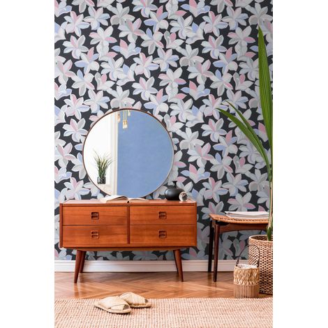 A.S. Creation  House of Turnowsky  389081  Vliestapete  Blumenoptik  10.05 x 0.53 m  Schwarz  Wohnzimmer  Schlafzimmer  Flur  Küche  Esszimmer  Badezimmer  Arbeitszimmer  Büro  Diele (1/5)