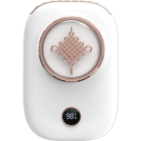 Mini ventilatore portatile ricaricabile di colore bianco con 3 velocità e batteria da 2000 mAh. (1/3)