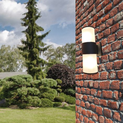 Applique Murale LED IP44 double faisceau E27 Opaque - SILAMP (1/3)