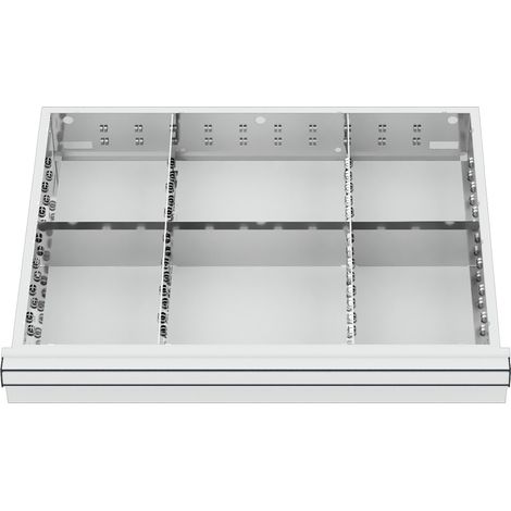 STIER Schubladeneinteilung Metalleinteilung BLH 150/175 mm Innenmaß 600x450 mm 6 Fächer