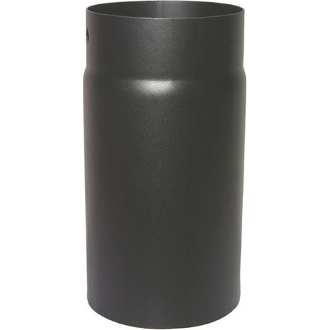 1PZ TUBO PORCELLANATO STUFE LEGNA NERO OPACO "ALA SMALTO TOP" mm130x500h (1/2)
