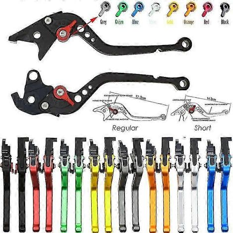 Leviers de frein et d'embrayage réglables CNC pour moto Suzuki GSX650F 2008-2015, GSF650 Bandit 2007 et GSF 650 2002 (longs, verts) (1/5)