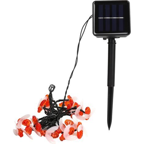 Guirlande solaire extérieure 5m, abeille lumineuse avec 8 modes d'éclairage blanc chaud pour terrasse jardin