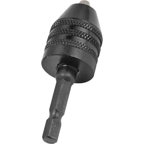 Mandrin de Perceuse à Embouts Hexagonaux 1/4" sans Clé, 0.6‑8mm, Adaptateur Universel Noir