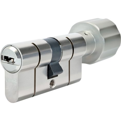 Cylindre à bouton P6PS PréSnap Varié - 30 x 30 mm - Bouton 30 mm - Laiton nickelé - ABUS - 5017699-01