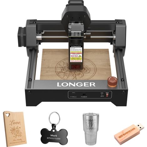 Präziser Lasergravierer 5,5W mini Laser Gravurmaschine Ideal für DIY-Enthusiasten und Anfänger, Longer Ray5 mini 5,5W (1/5)