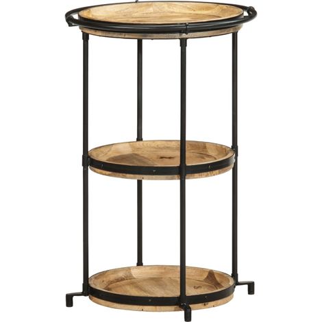 Beistelltisch Ø55x83 cm Massivholz Mango