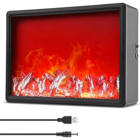 Lumières de cheminée LED USB alimentées par batterie pour les décorations de Noël Lumières de cheminée décoratives (1/5)