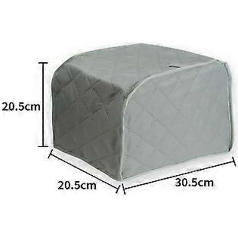 Housse pour grille-pain 2 tranches SZTXJ, en polyester matelassé gris, protection anti-poussière et anti-traces de doigts pour petits appareils de cuisine