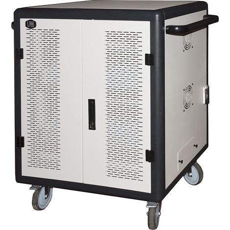 Link Armadio Carrello Ricarica 40 Tablet /nb Con Ruote Multiprese Incluse Ventole Porta In Acciaio Traforata Colore Grigio - Lksca40 (1/4)