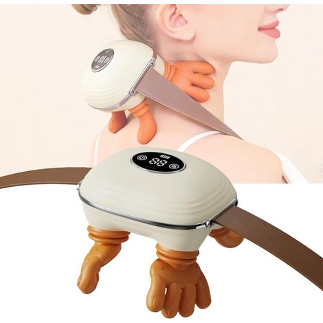 Massaggiatore elettrico per il collo ricaricabile, ricaricabile, portatile, per alleviare il dolore, massaggiatore elettrico per il collo ricaricabile con funzione riscaldante e 2 modalità. (1/4)