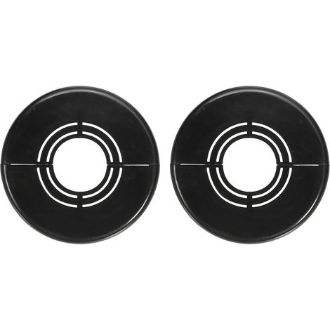 2pcs Wall Mount Clamps 0.98" (25mm) Round Plastic Adjustable Pipe Clamp Splash Guard Clip Pipe Clamp For Under Sink Radiator Pipe, Black (1/5)