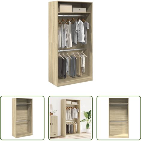 Holzwerkstoff -  Kleiderschrank Sonoma-Eiche 100x50x200 cm Holzwerkstoff (1/5)