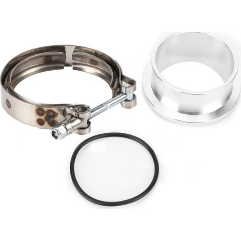 Bride bande V, Collier Echappement Bride de Bride V-Band de Compresseur Turbo pour Dodge Cummins 5.9/Holset HX35 HX35W HX40W. (1/5)