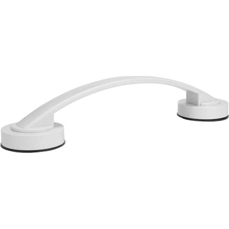 Poignée De Porte En Verre - Sans Perçage - Fixation Par Système À Cliquet - Pour Portes Coulissantes De Salle De Bain Et Armoires - Blanc - 1 Pièce